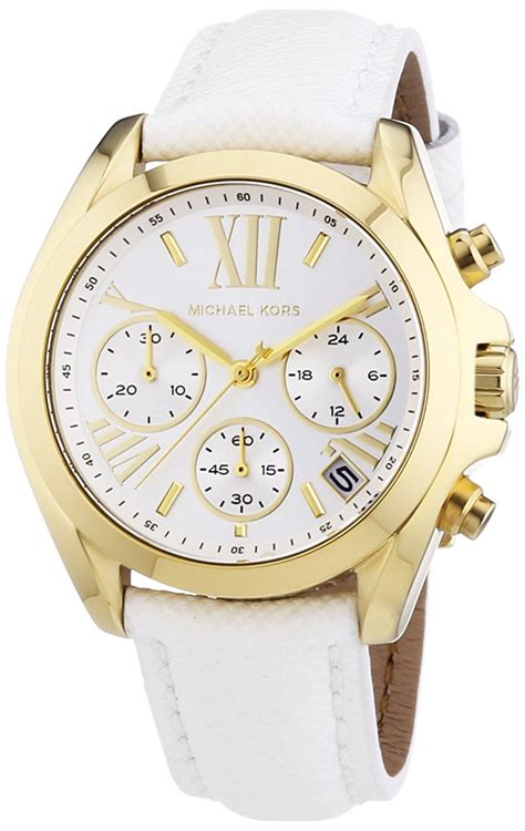 Michael Kors Women's Bradshaw Chronograph White Leather 